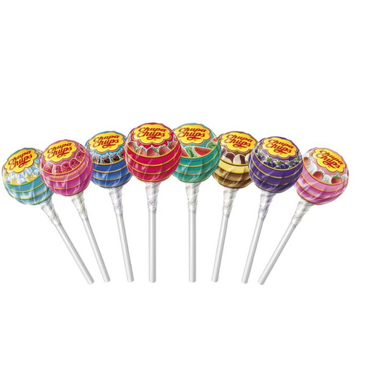 chupa chups assorted lollipops classic fruity lollipop candy colourful sweet shop candy sticks mixed flavour pack