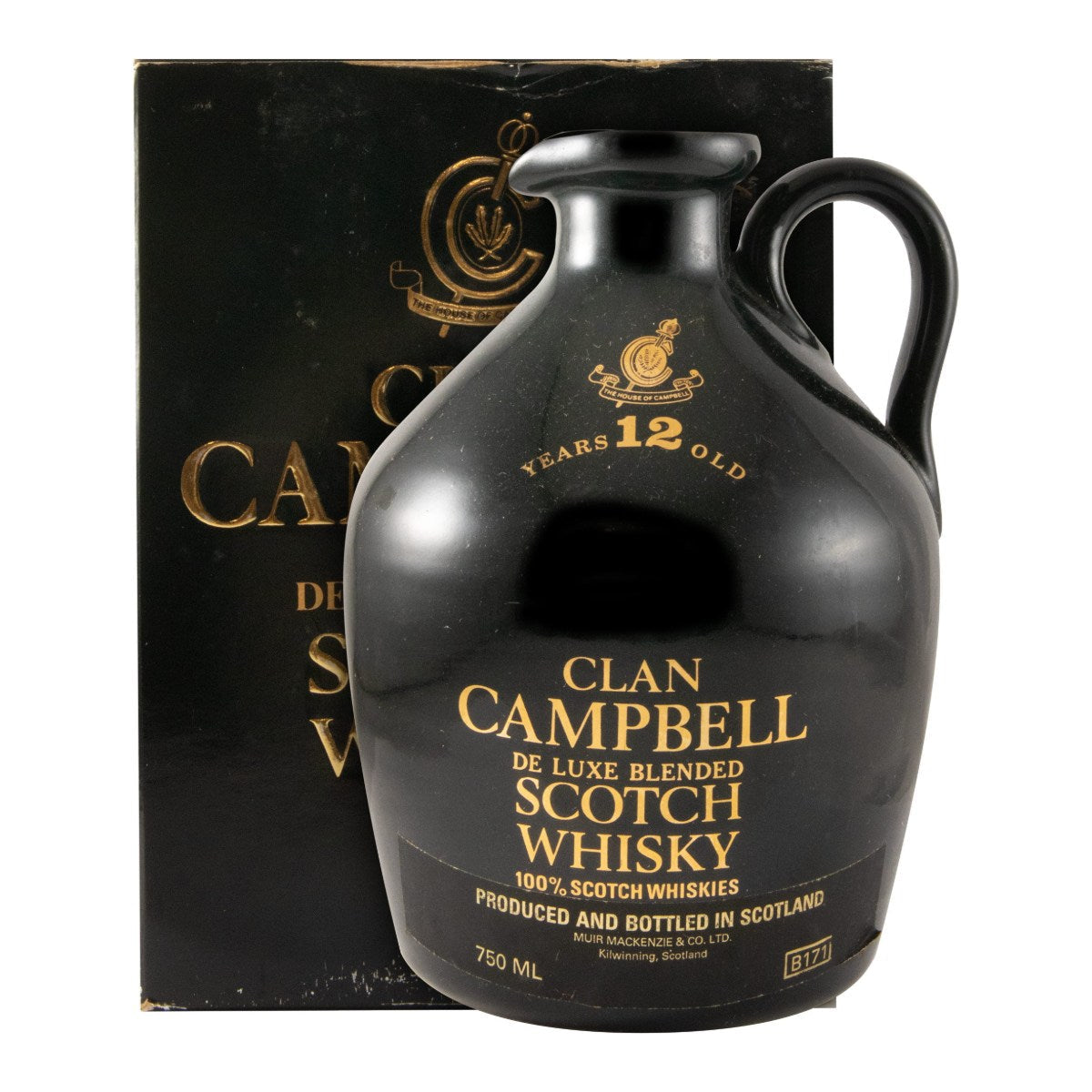 Clan Campbell 12 Year Old Ceramic Bottle Blended Scotch Whisky 750ml 43% ABV