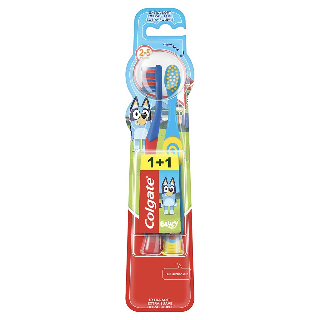 Colgate Bluey Children's Toothbrushes 2 to 5 Years Pack of 2