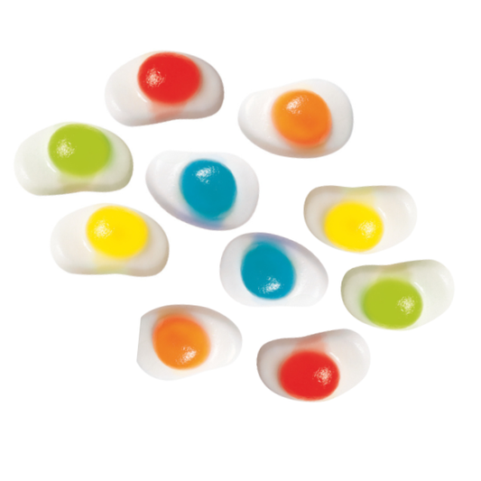 colourful foam egg gummies by weight – pastel marshmallow sweets pick n mix easter candy collection