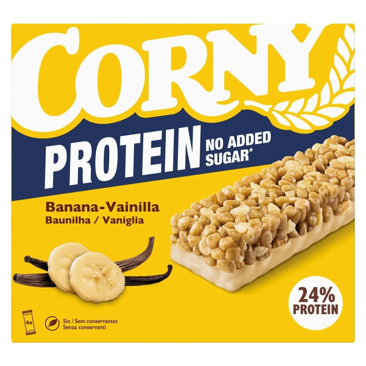 Corny Protein Banana and Vanilla Bars 4 x 25g