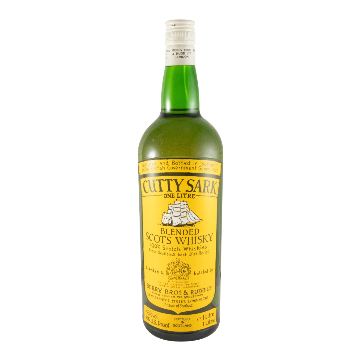 Cutty Sark (Former Label) Blended Scotch Whisky 1L 43% ABV