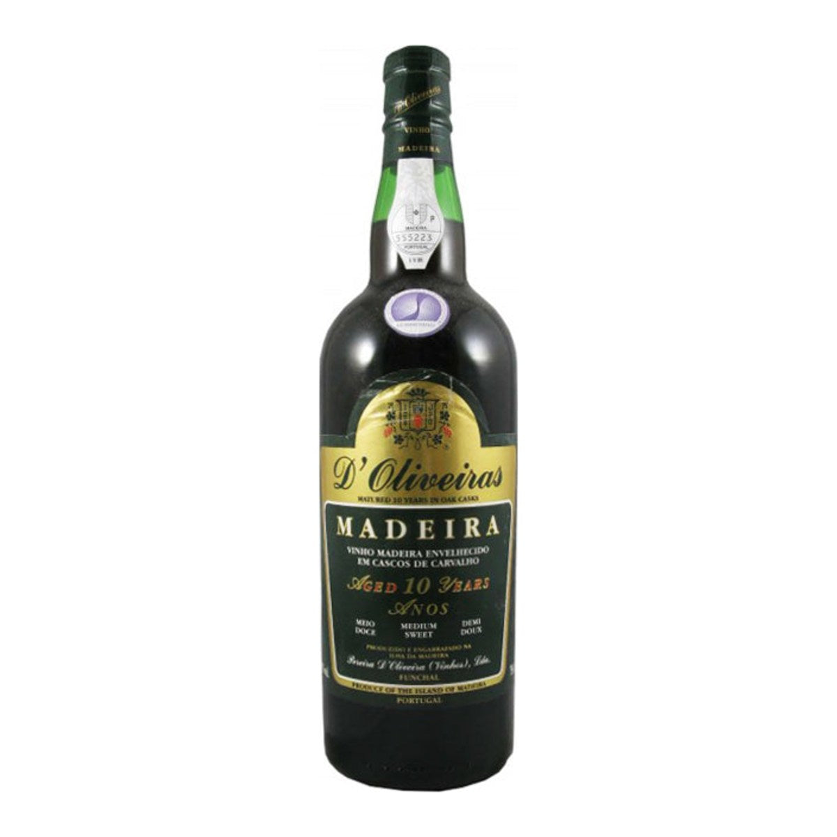 D'Oliveiras 10 Year Old Medium Sweet Madeira Wine 750ml 19% ABV