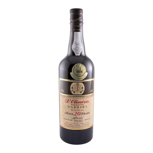 D'Oliveiras 20 Year Old Tinta Negra Medium Dry Madeira Wine 750ml 20% ABV