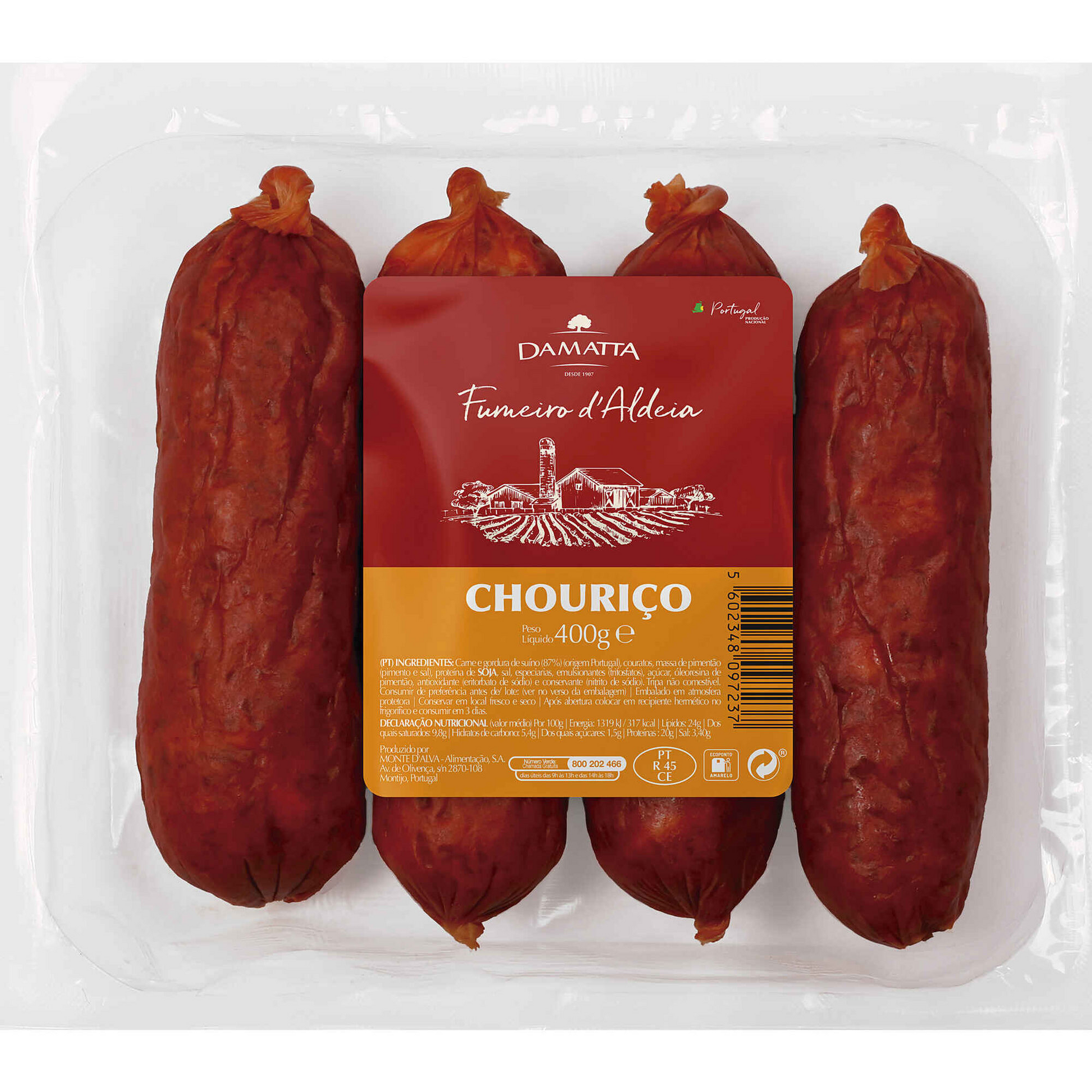 damatta current chorizo 400g smoked chorizo pork sausage cured deli meat charcuterie