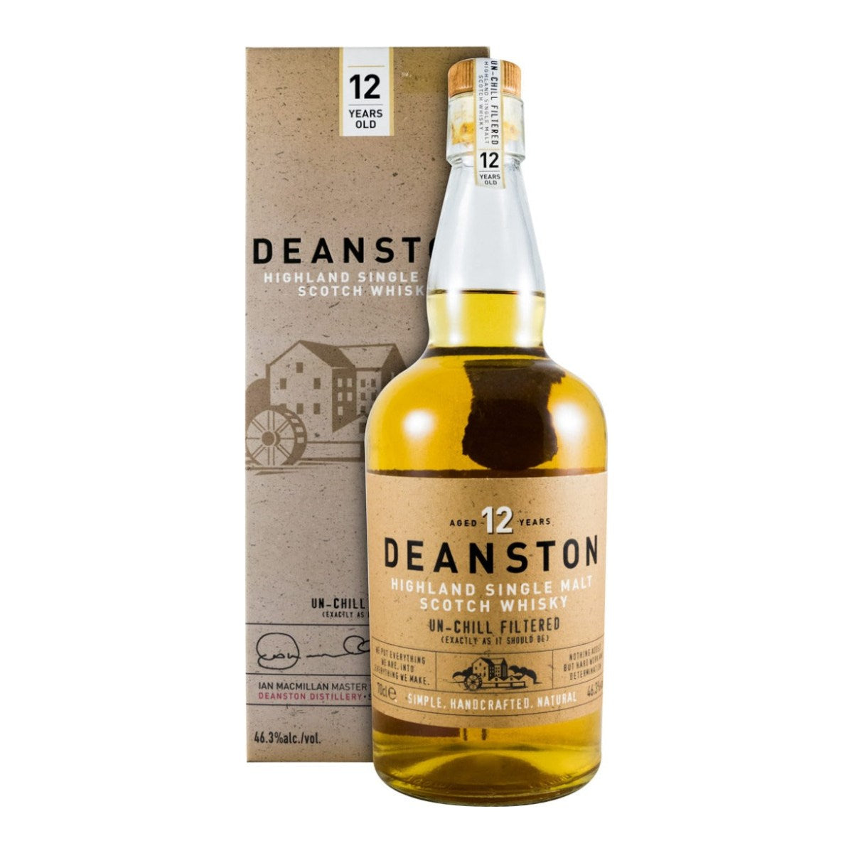 Deanston 12 Year Old Un-Chill Filtered Single Malt Scotch Whisky 700ml 46.3% ABV