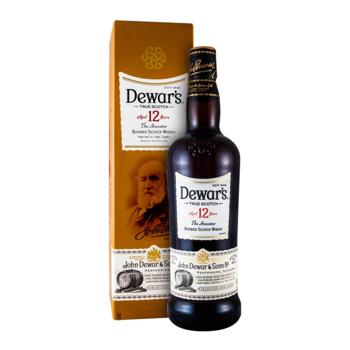 Dewar's 12 Year Old Blended Scotch Whisky 700ml 40% ABV