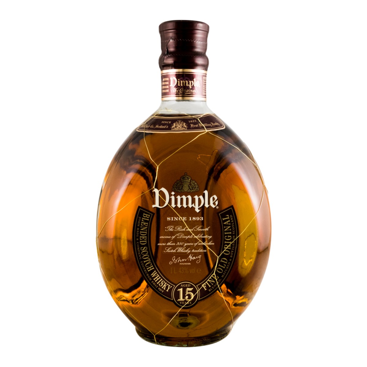 Dimple 15 Year Old Blended Scotch Whisky 1L 43% ABV