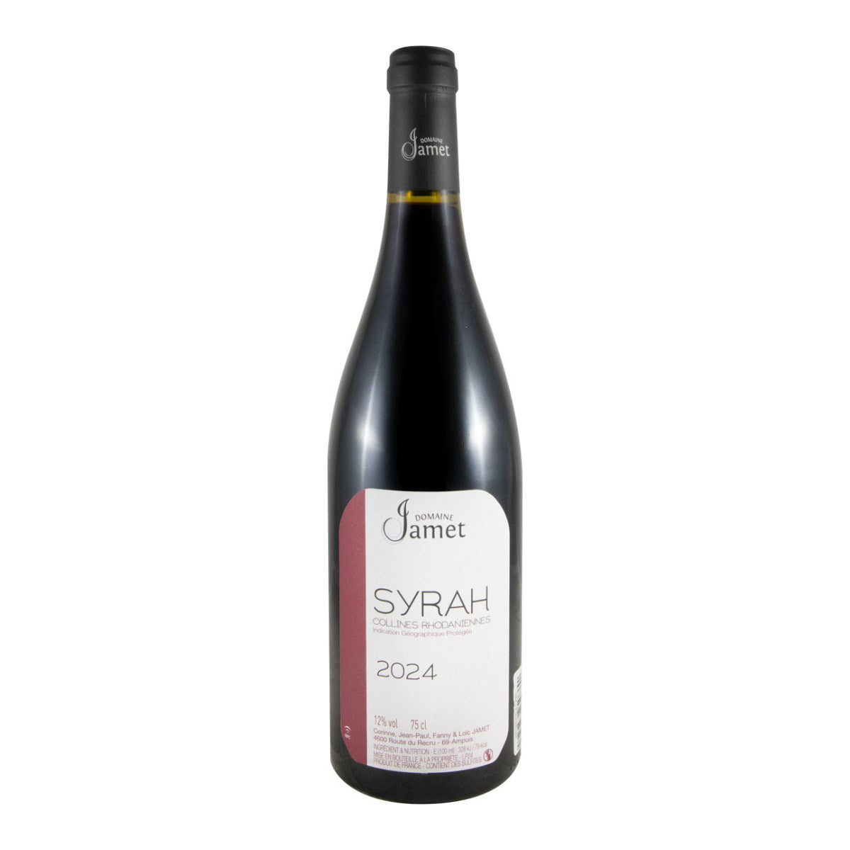 Domaine Jamet Syrah Collines Rhodaniennes Red Wine Côtes du Rhône 2024 750ml 12% ABV