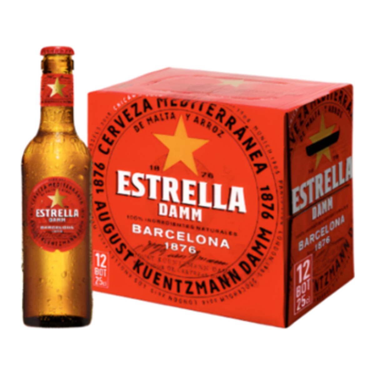 Estrella Damm 12 x 250ml Bottles 5.4% ABV
