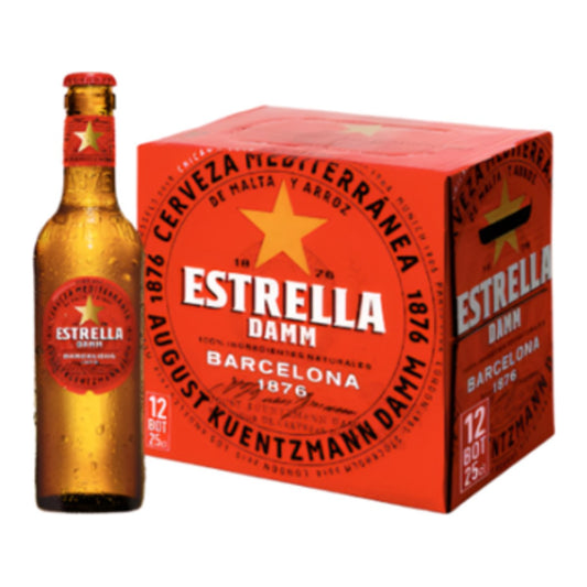 Estrella Damm 12 x 250ml Bottles 5.4% ABV