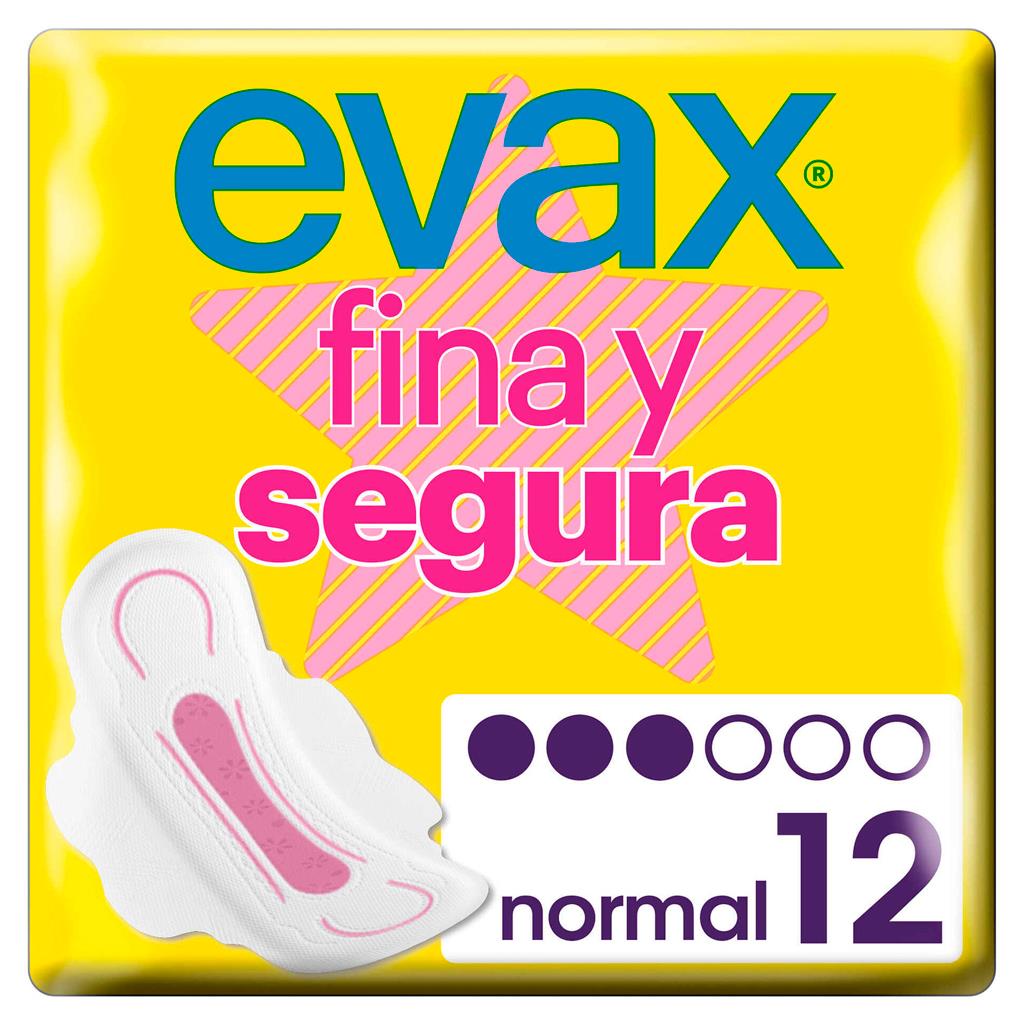 Evax Fina e Segura Normal Sanitary Pads with Wings Pack of 12