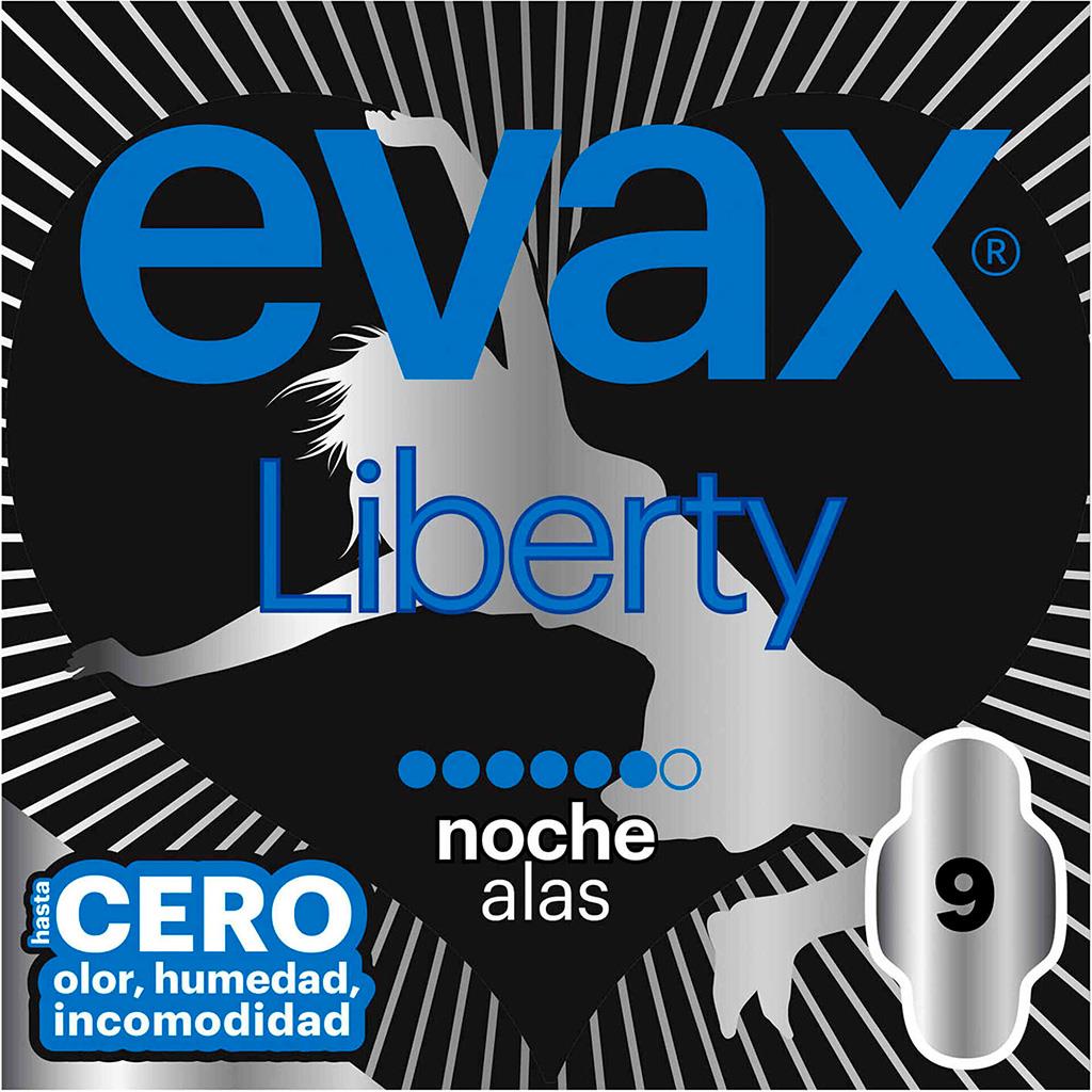 Evax Liberty Night Sanitary Pads with Wings Pack of 9