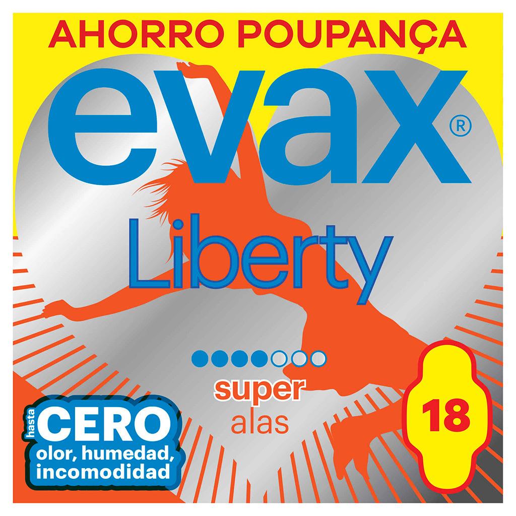 Evax Liberty Super Sanitary Pads with Wings Pack of 18