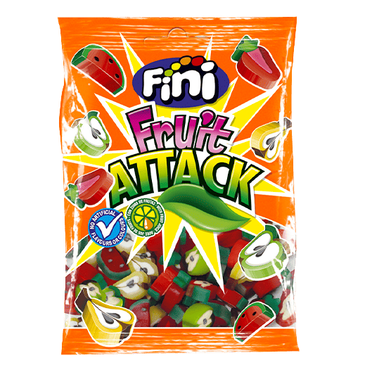 fini fruit attack gummies 90g mixed fruit gummy candy colourful chewy sweets