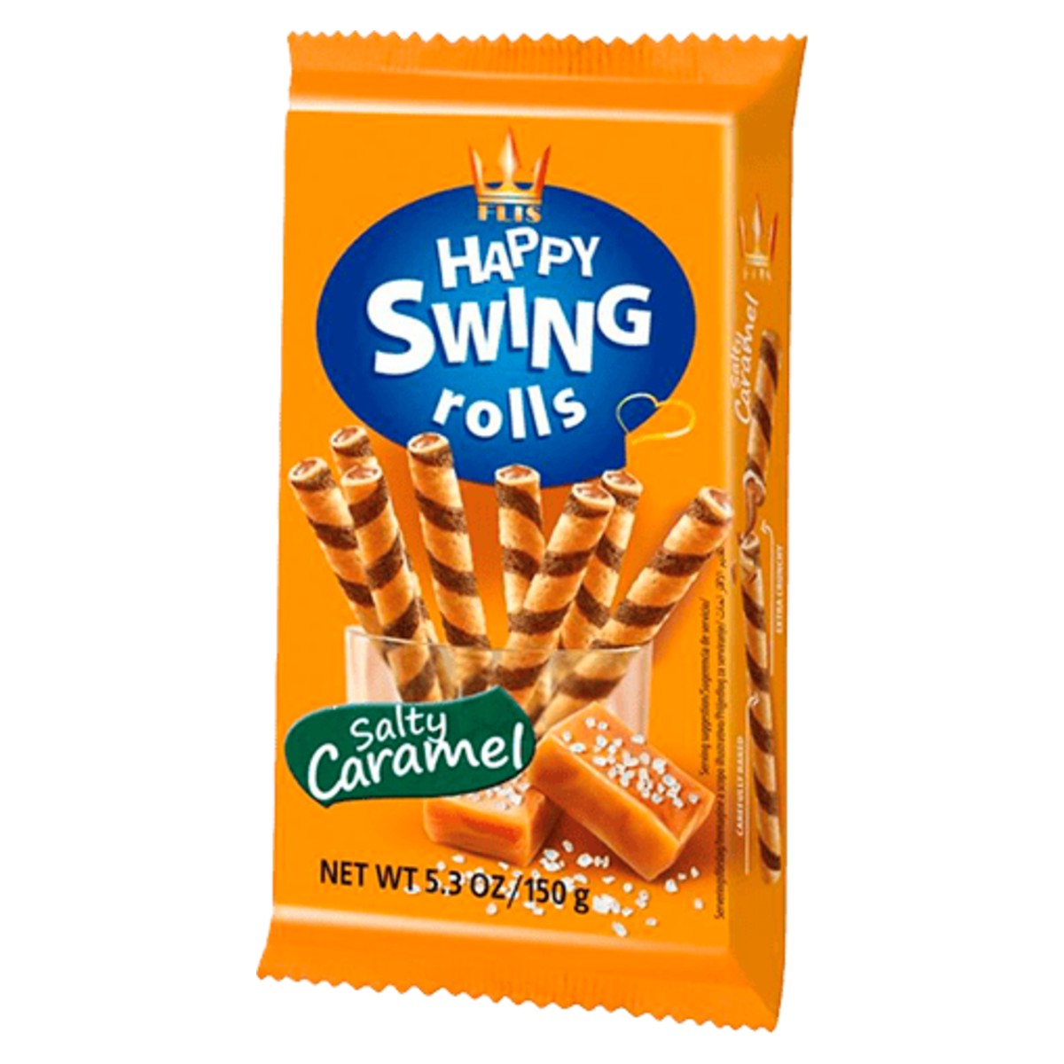 Flis Caramel Cream Wafer Rolls 150g
