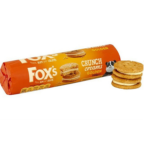 Fox’s Golden Crunch Creams – 200g Pack | Classic British Sandwich Biscuits with Sweet Vanilla Cream