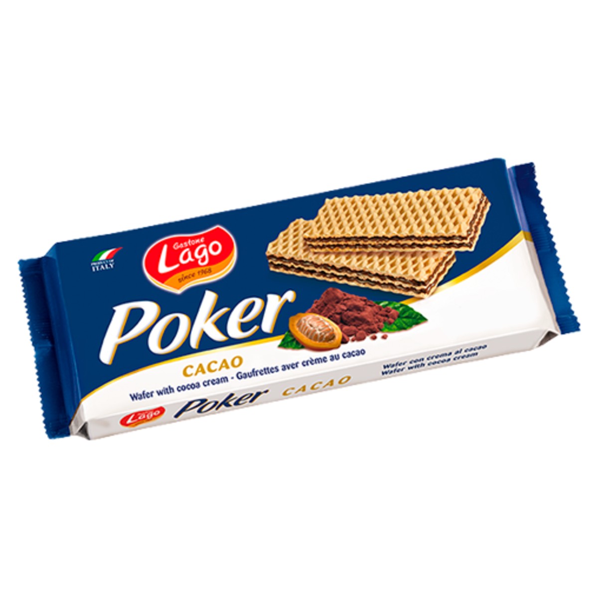 Gastone Lago Poker Cocoa Cream Wafer 45g