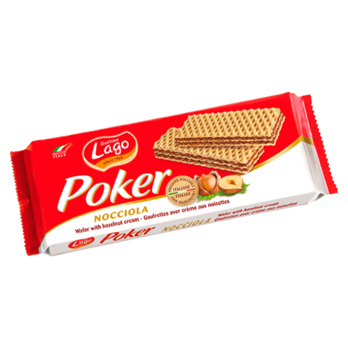 Gastone Lago Poker Hazelnut Cream Wafer 45g