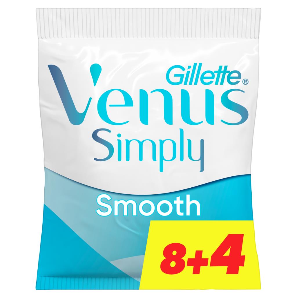 Gillette Venus Simply Smooth Disposable Razors 8 plus 4 Free