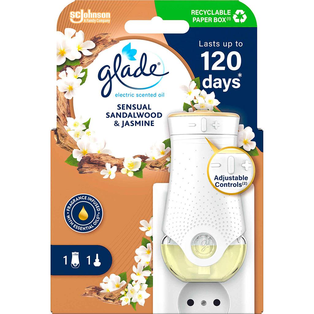 Glade Sensual Sandalwood and Jasmine Plug-In Air Freshener with Refill