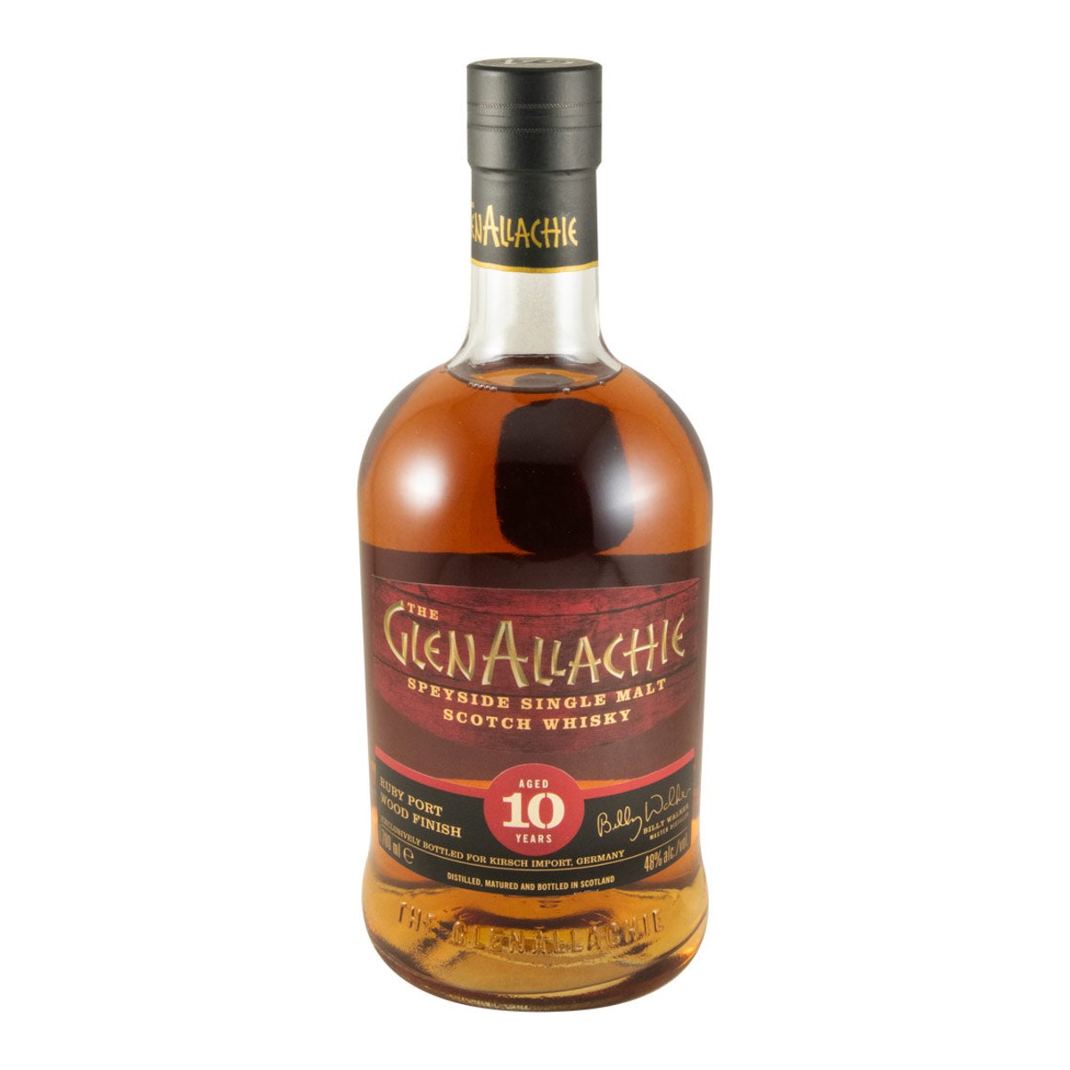 GlenAllachie 10 Year Old Ruby Port Wood Finish Single Malt Scotch Whisky 700ml 48% ABV