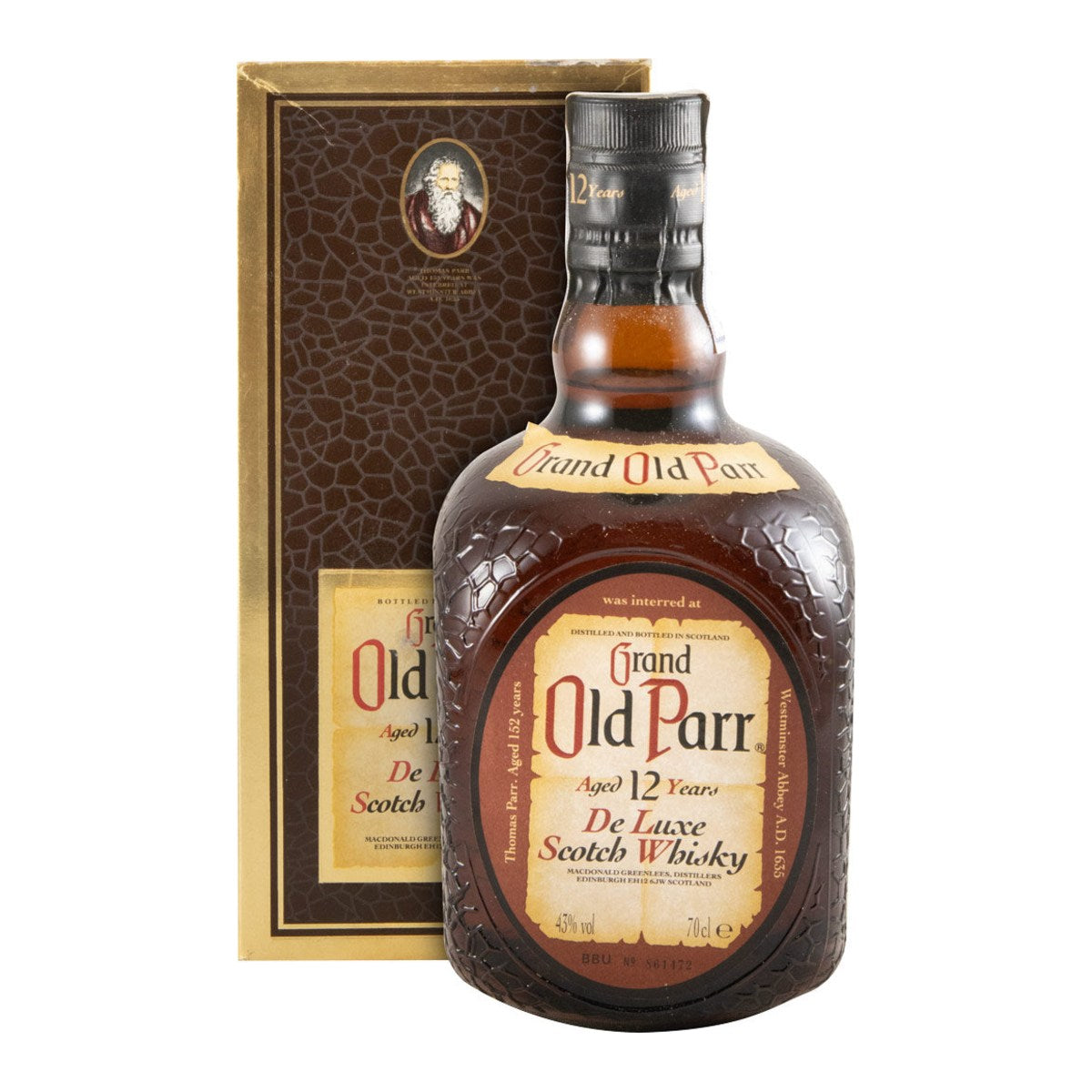 Grand Old Parr 12 Year Old Blended Scotch Whisky 700ml 43% ABV