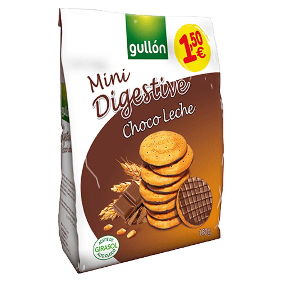 Gullón Mini Digestive Milk Chocolate Biscuits 160g