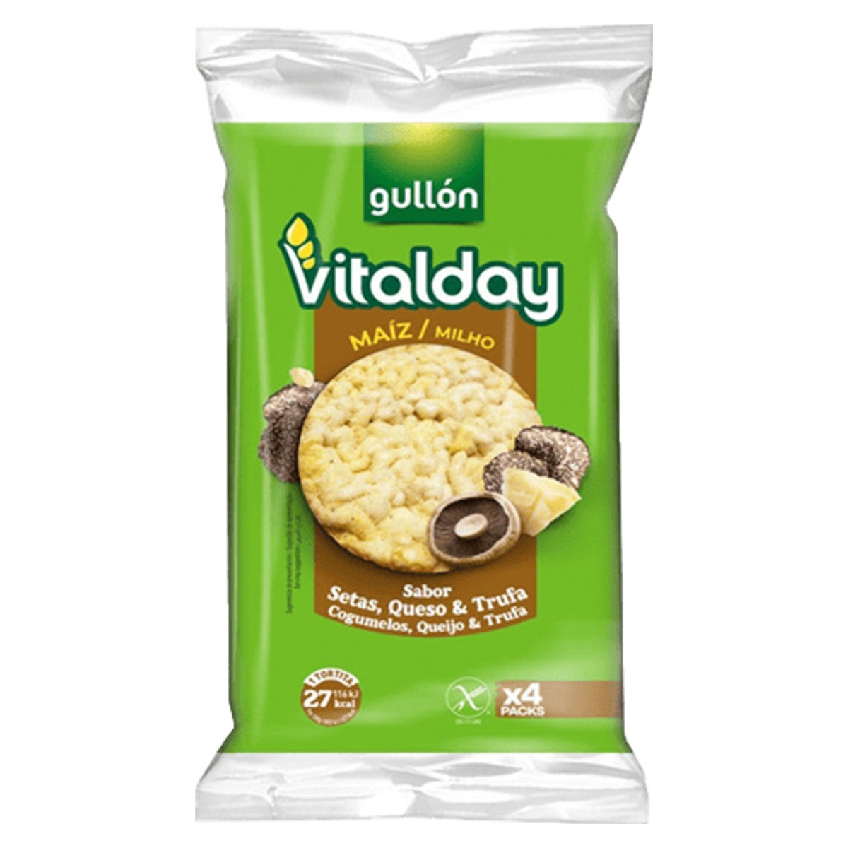 Gullón Vitalday Mushroom, Cheese and Truffle Corn Crackers 25.7g