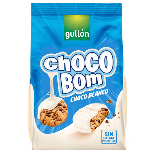 gullon choco bom white chocolate biscuits 100g crispy biscuit coated in white chocolate sweet snack cookies biscuits crackers rusks