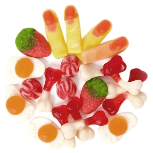 Gummy Fingers Strawberries Eggs and Bones Mix by Weight
