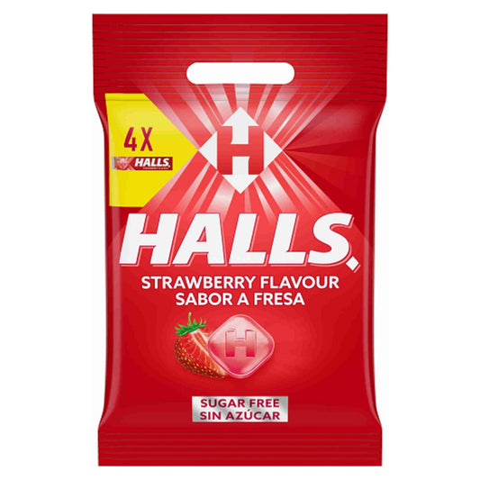 Halls Vita C Strawberry Sugar Free 4 x 32g