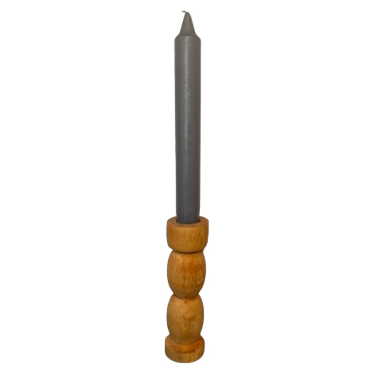 Handmade Wooden Bubble Candle Holder 13cm