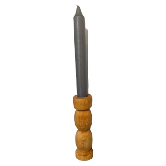 Handmade Wooden Bubble Candle Holder 13cm