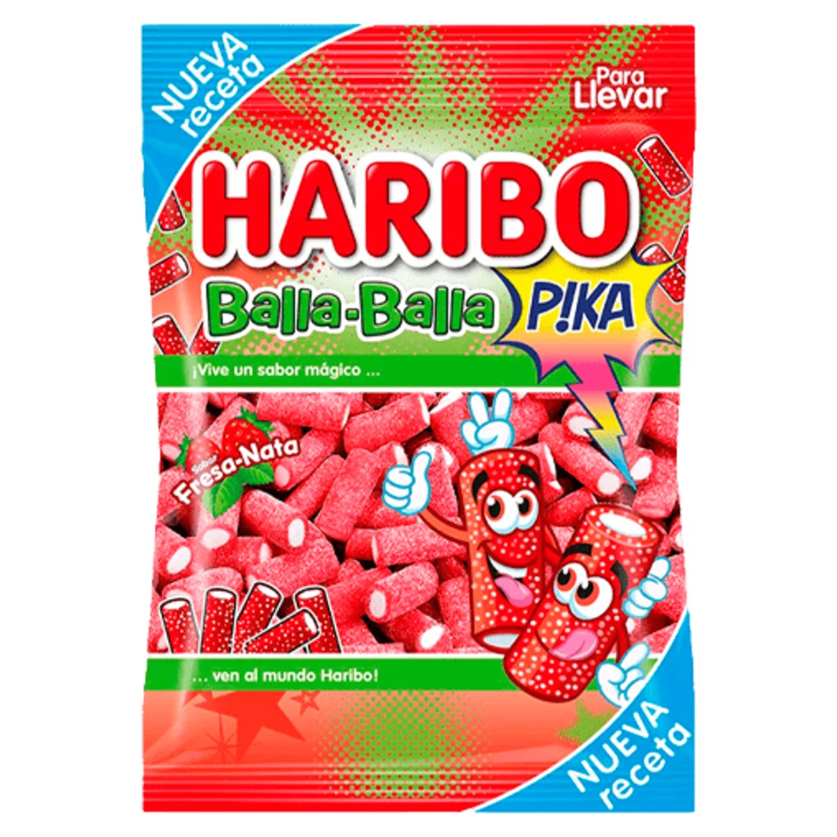 Haribo Balla Pika Sour Strawberry Sticks 100g