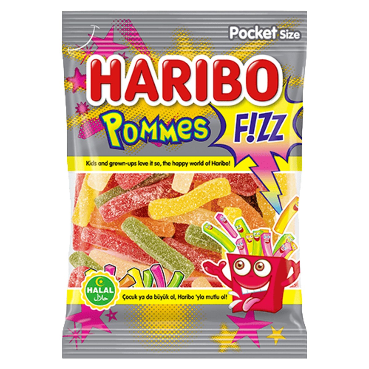 Haribo Pommes Fizz Sour Gummies 100g
