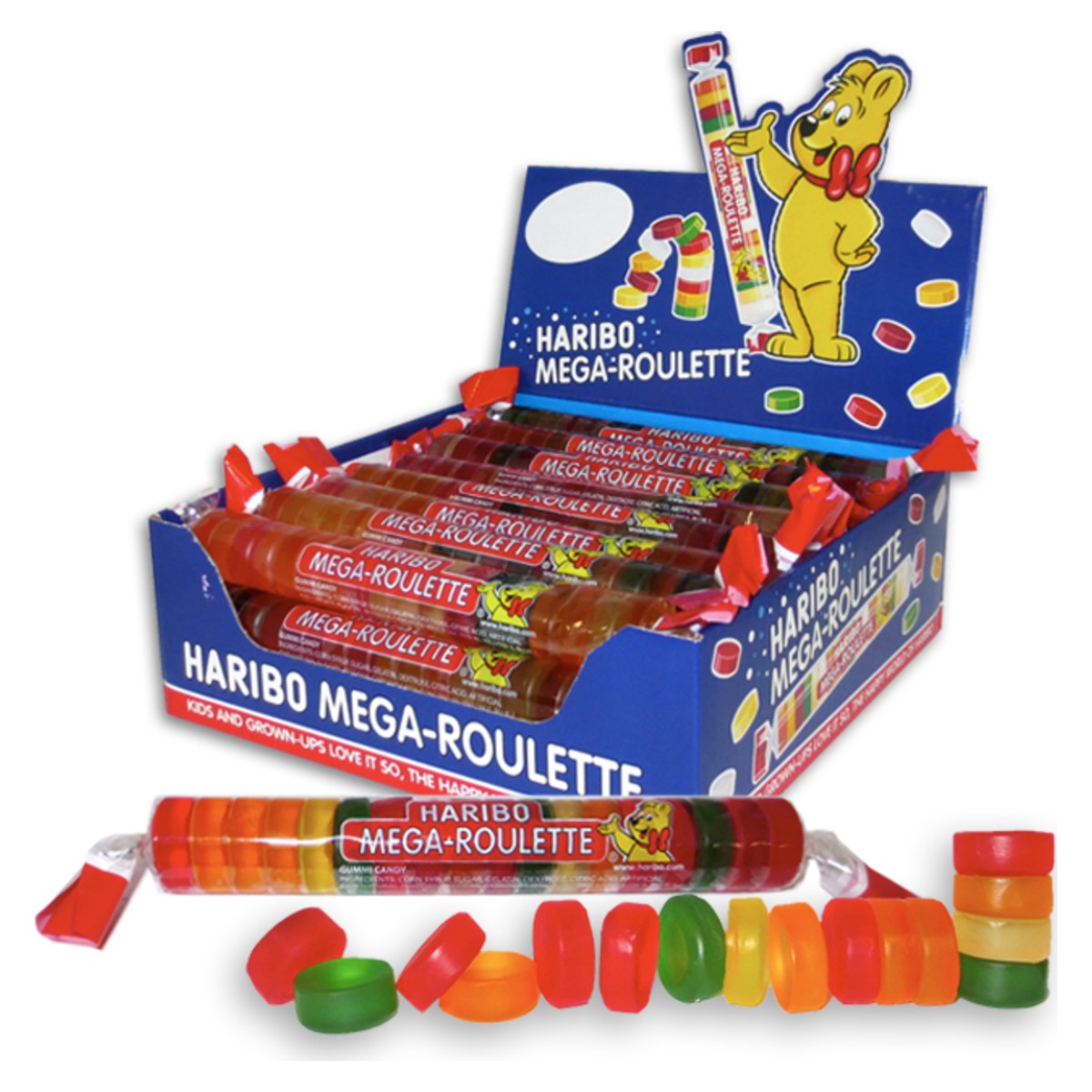 Haribo Roulette Fruit Gum Roll 25g