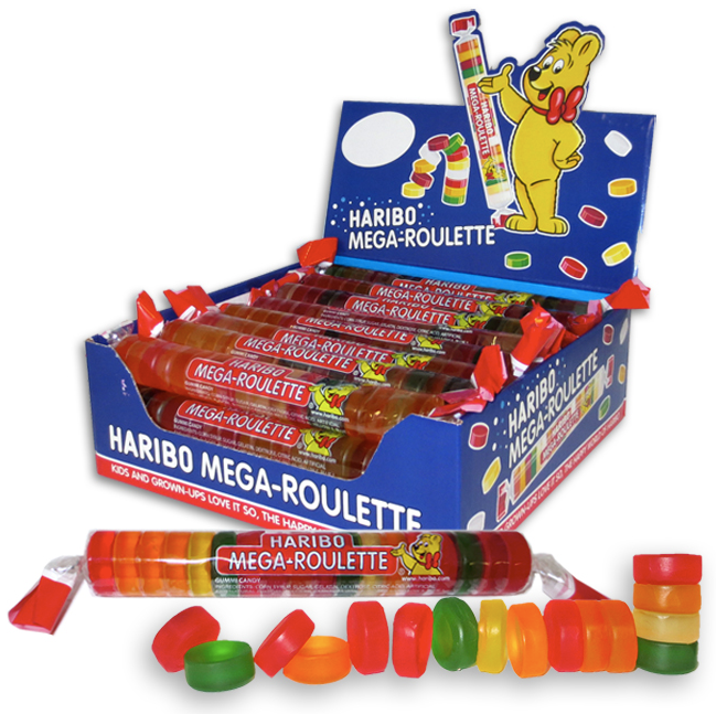 haribo roulette fruit gums 25g fruity gummy candy roll chewy haribo sweets classic sweet shop favourite