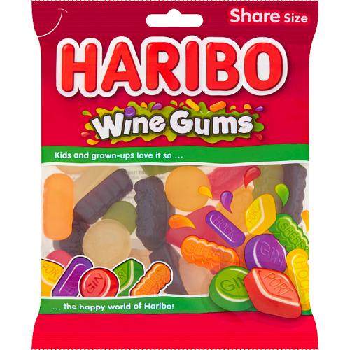 haribo wine gums 140g fruity chewy gummy sweets british candy soft jelly sweets gummy sweets fruity soft packets