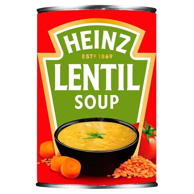 heinz lentil soup 400g british canned soup lentil soup pantry comfort food vegetarian soup lunch soup