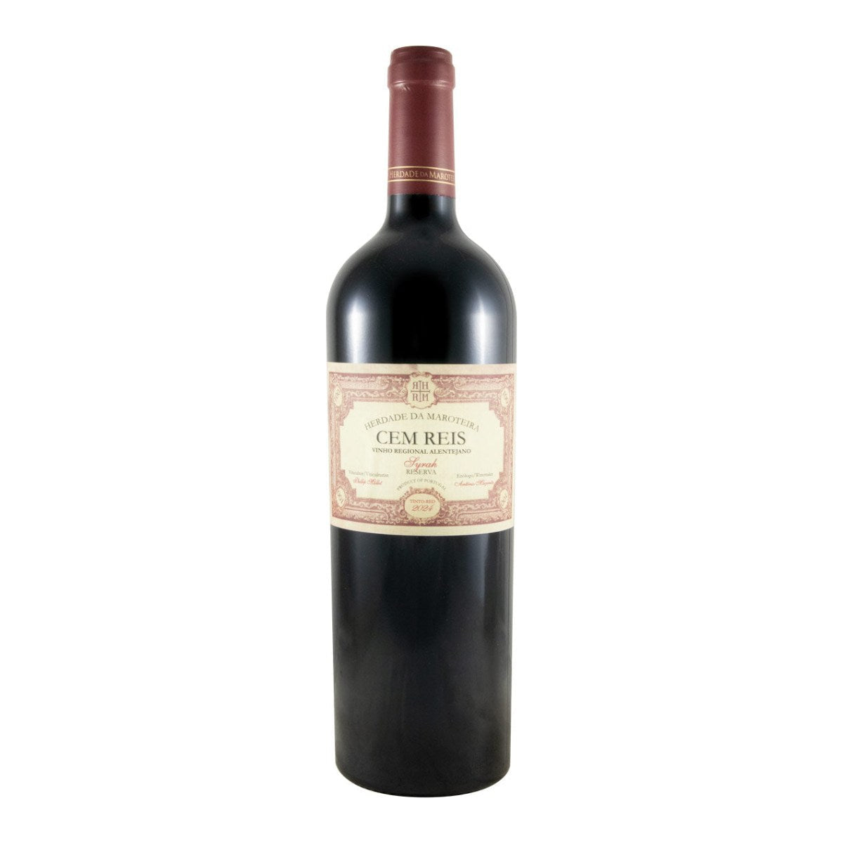 Herdade da Maroteira Cem Reis Syrah Reserva Red Wine Alentejo 2024 750ml 15.5% ABV