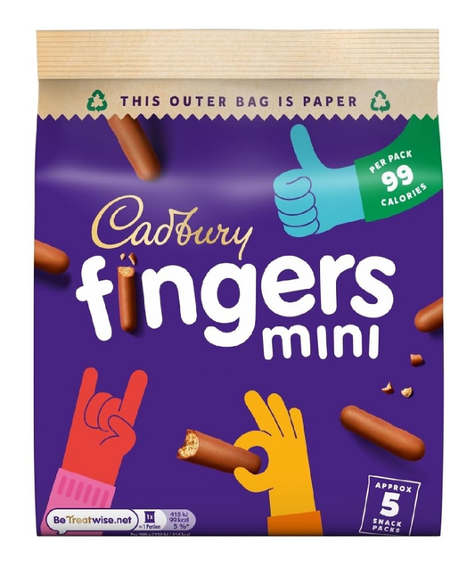 Cadburys Mini Fingers 5 Pack 110g