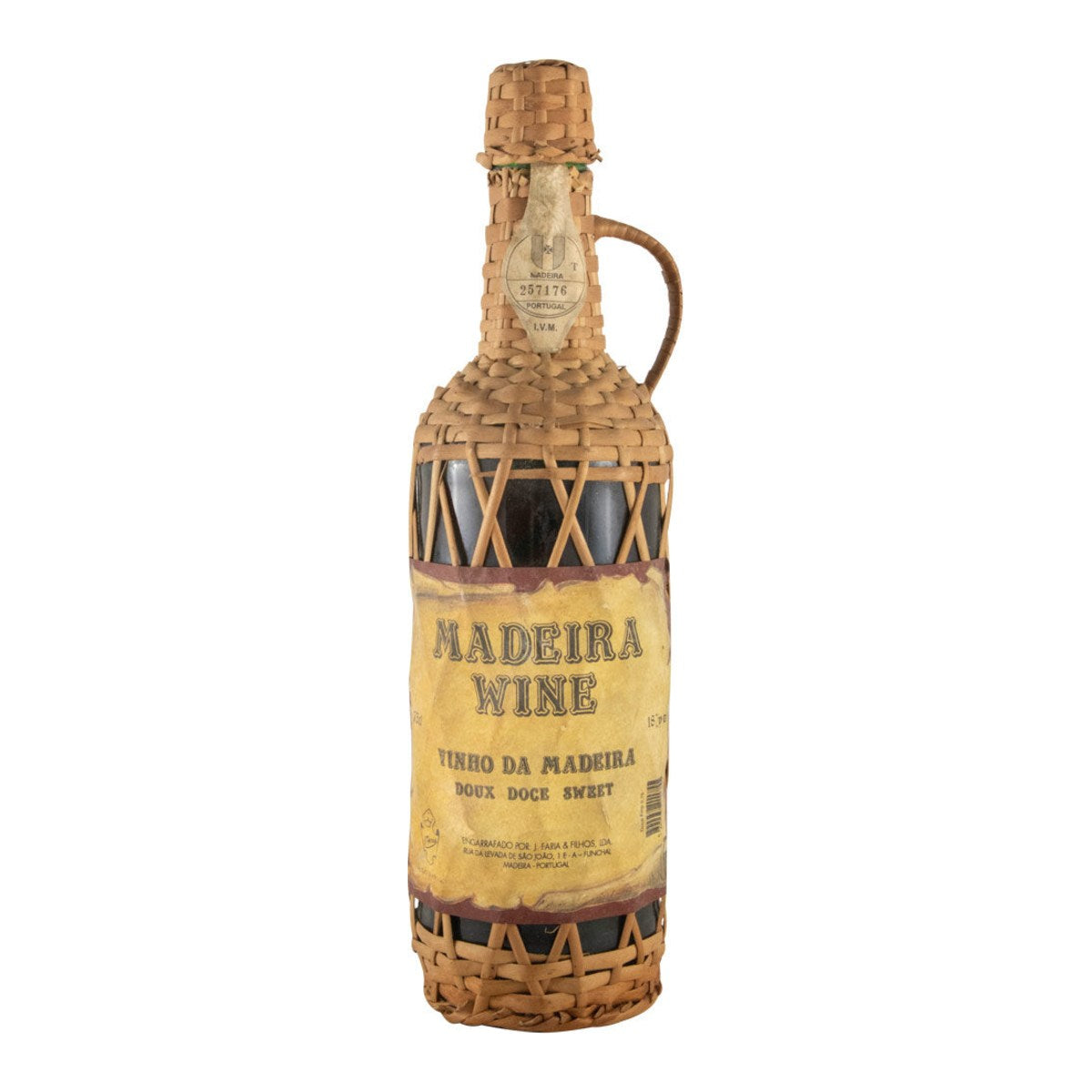 J. Faria & Filhos Sweet (Straw-Covered Bottle) Madeira Wine 750ml 18% ABV