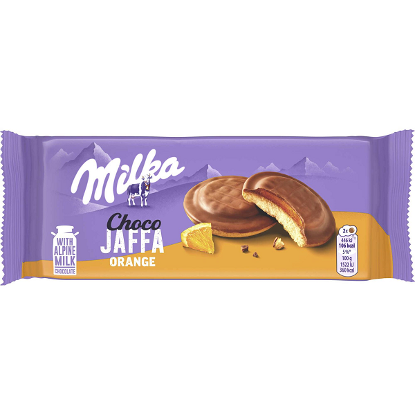 Milka Choco Orange Jaffa – 128g Pack Sponge Cakes with Orange and Chocolate