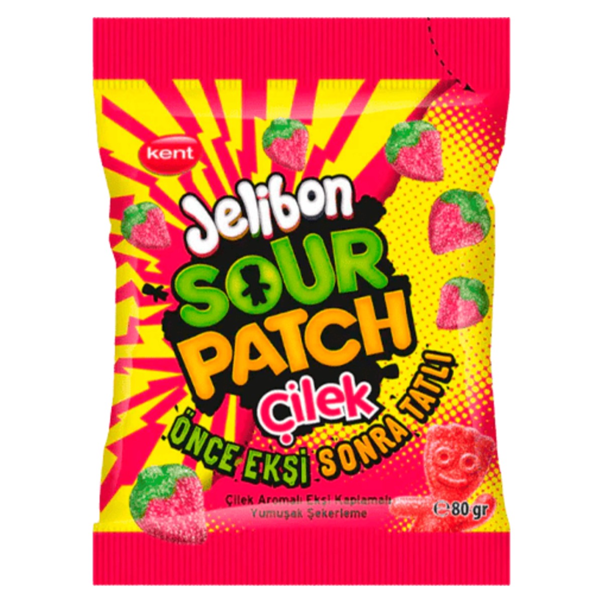 Jelibon Sour Patch Strawberry Gummies 80g