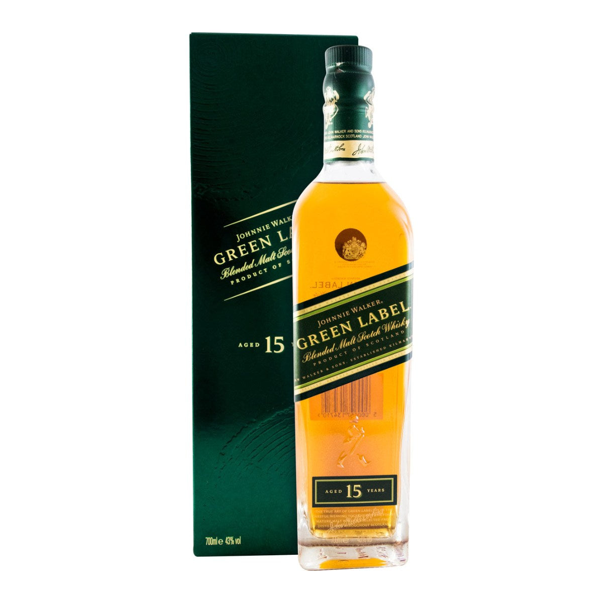 Johnnie Walker Green Label 15 Year Old Blended Malt Scotch Whisky 700ml 43% ABV
