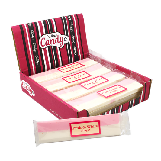 Pink & White Nougat 130g The Real Candy