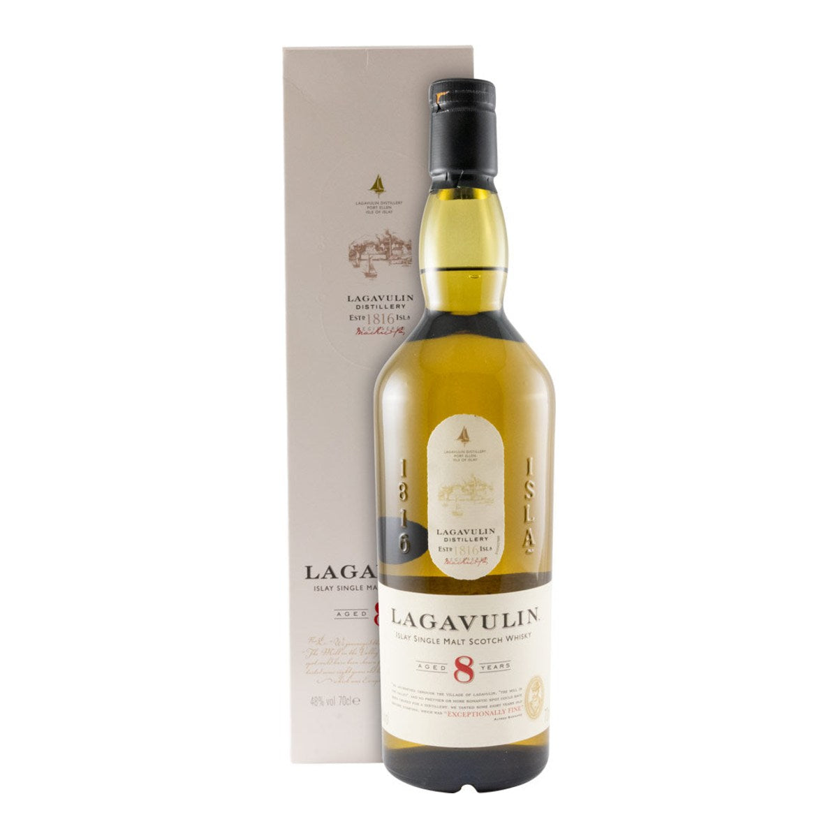 Lagavulin 8 Year Old Single Malt Scotch Whisky 700ml 48% ABV