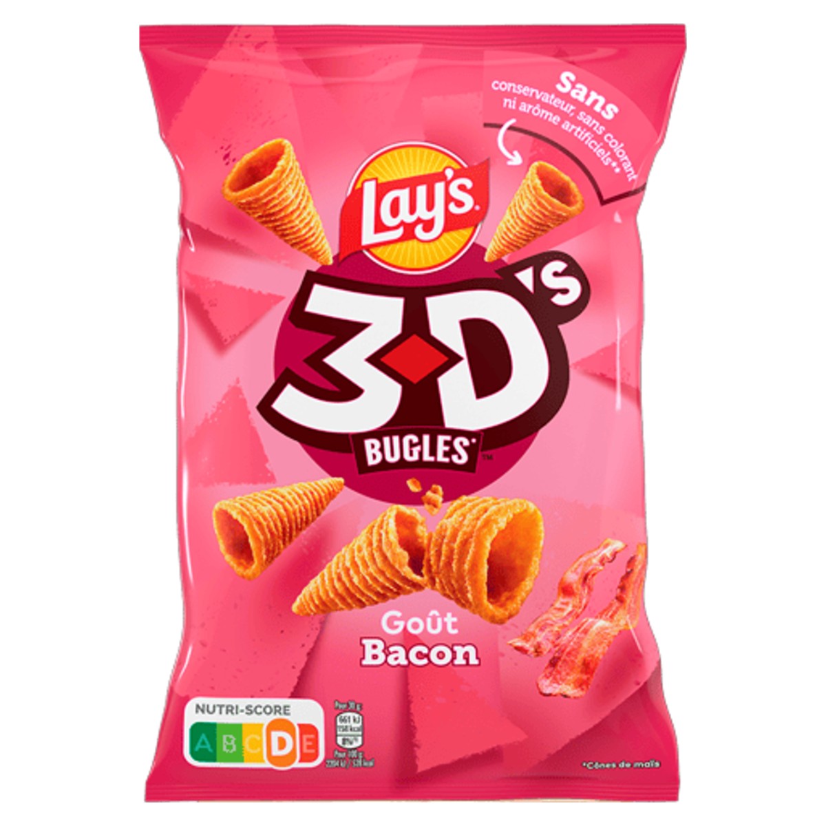 Lay's 3D's Bugles Bacon Flavour Corn Snack 85g