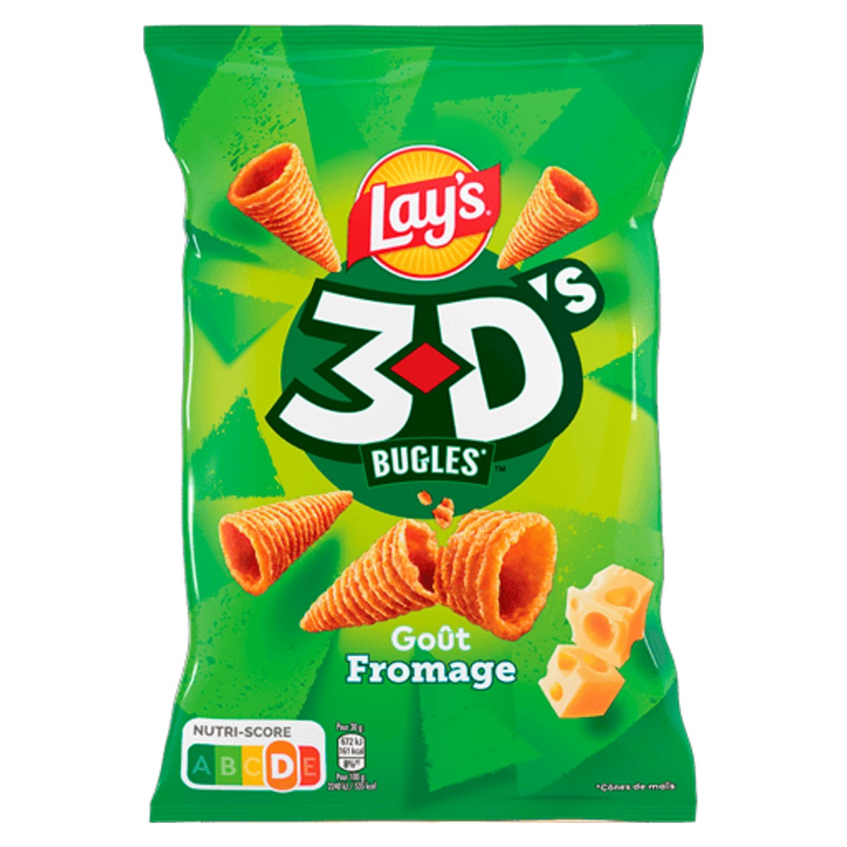 Lay's 3D's Bugles Cheese Flavour Corn Snack 85g